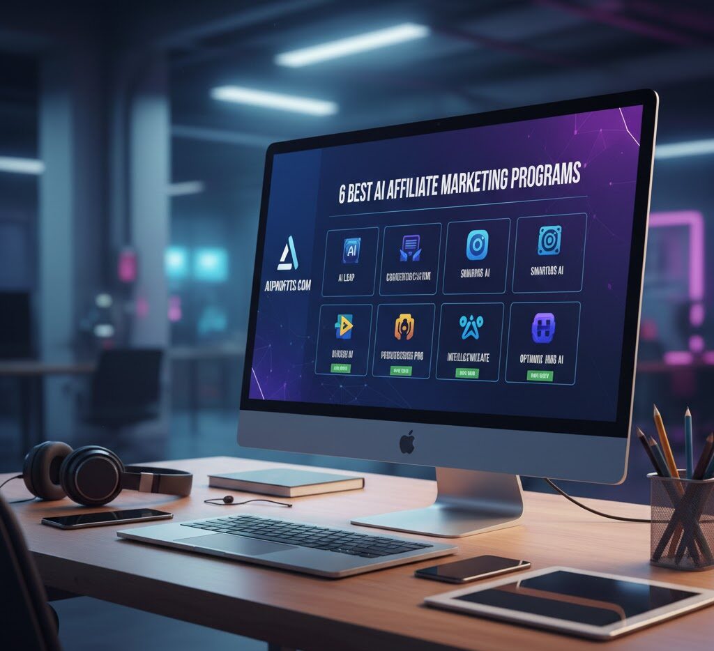 Computer screen displaying affiliate marketing programs